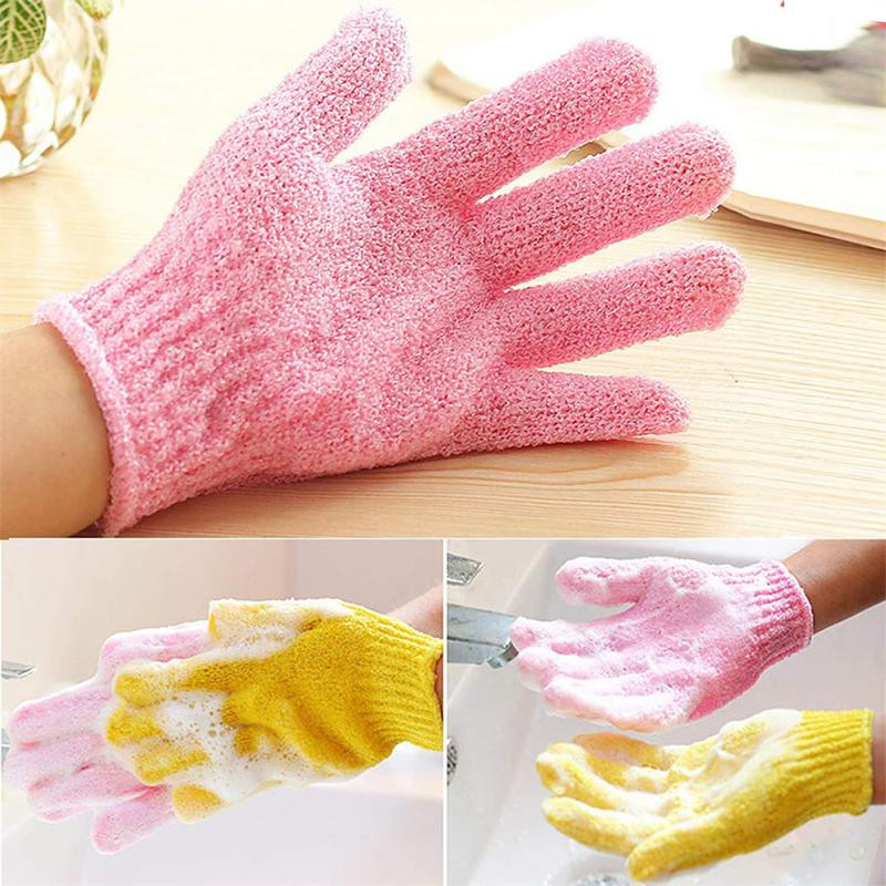 Pieci pirksti vannas cimdi mājsaimniecības dušas dvieļu skrubis ķermeņa mazgāšanai pīlings Mitt pretslīdēšanas peldēšanās tīrīšanas cimdi