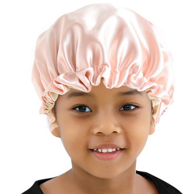Zīda satīna bonnets matu ietīšanas vāciņš miega cepurei guļamajai nakts regulējamai medmāsas cepurei ar oderējumu ar elastīgu joslu sievietēm, bērniem