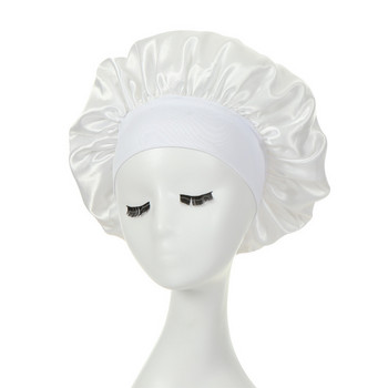 Реверсивни сатенени шапки за коса Двуслойна шапка за сън Нощна шапка Сауна Покривало за глава Шапка за красота Аксесоари за оформяне на косата