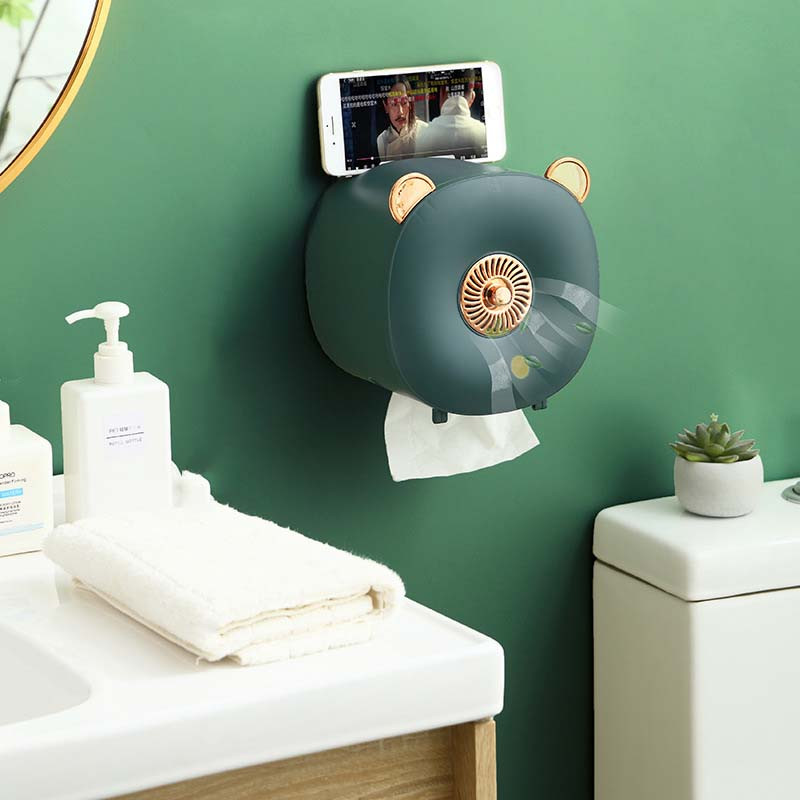 Tualetes papīra turētāja statīvs pie sienas stiprināms papīra dvieļu dozatora turētājs Ūdensnecaurlaidīgs salvešu kastes tualetes ruļļa turētājs tualetes papīram