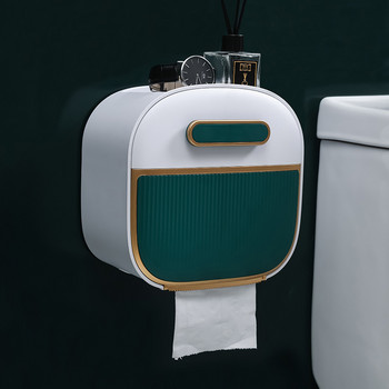 Държач за тоалетна хартия Контейнер Многофункционална кутия за кърпички Органайзер за баня Чекмедже Ролка Съхранение на хартия Аксесоари за стенен монтаж
