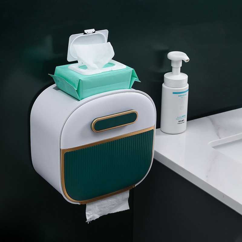 Posuda za držač toaletnog papira Višenamjenska kutija za maramice Organizator za kupaonicu Ladica Rola za pohranu papira Pribor za zidnu montažu