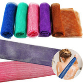 1 burete plasă africană, 30x80 cm plasă de exfoliere africană pentru spălare, plasă de spălat, cârpă de spălat lungă pentru baie, plasă de duș