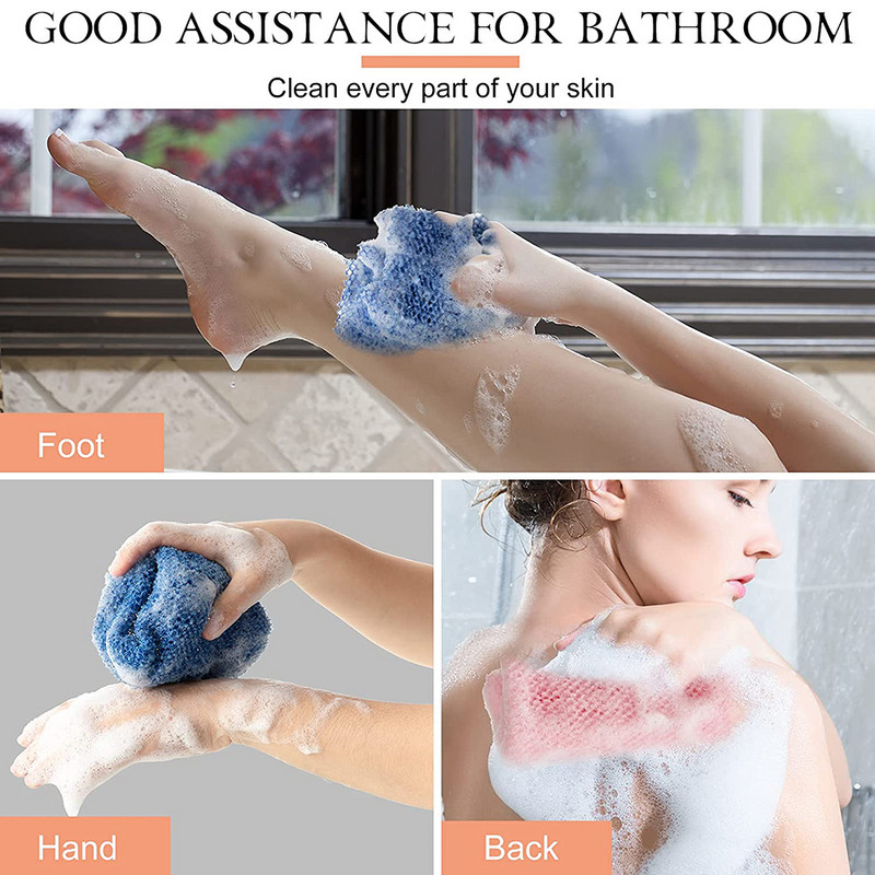 1db afrikai hálószivacs, 30x80cm afrikai hámlasztó testháló súroló mosóháló mosdókendő hosszú fürdőszivacs háló zuhany