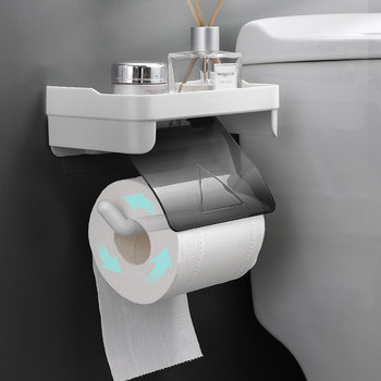 Βάση τοίχου Βάση χαρτιού τουαλέτας Θήκη τηλεφώνου Ράφι από ανοξείδωτο ατσάλι Αυτοκόλλητη μπουνιά Δωρεάν αξεσουάρ χαρτί ρολό κουζίνας