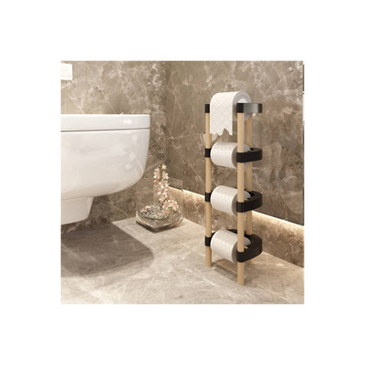 Tualetes papīra ruļļa turētājs WC Vannas istabas piederumi Plaukts Vannas istabas organizators Pārnēsājams moderns koka modulārs roku darbs bezmaksas piegāde