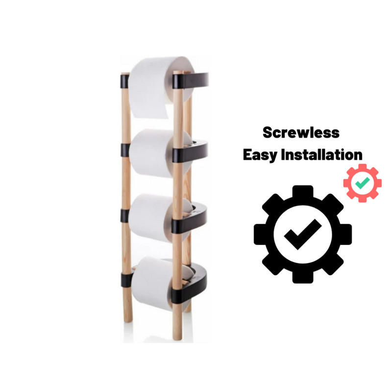 Tualetes papīra ruļļa turētājs WC Vannas istabas piederumi Plaukts Vannas istabas organizators Pārnēsājams moderns koka modulārs roku darbs bezmaksas piegāde