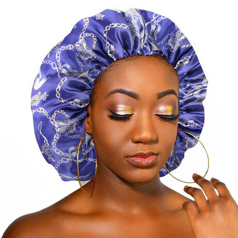 6 Styles dušas satīna miega vāciņš sievietēm Sieviešu skaistumkopšanas apdrukas satīna zīda pārsegs guļamgalvas pārvalks Mīksta cepure