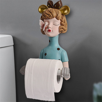 Nordic creative girl държач за тоалетна хартия държач за ролка от смола диспенсер за вода баня декорация на дома DXUIALOI