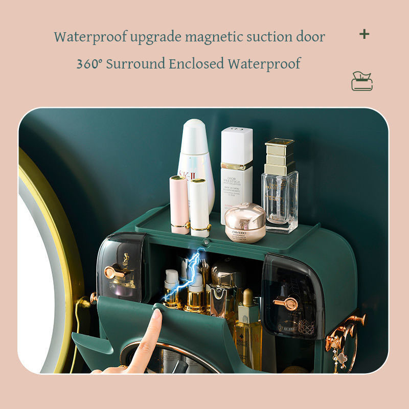 Plaukts tualete Mājas bezmaksas Punch Creative Ūdensizturīgs vienreizējās lietošanas sejas dvieļu auduma kastīte Kosmētikas kastīte 360° ieskauj slēgta Waterpro