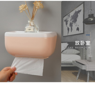 Sienas tualetes papīra turētājs Ūdensnecaurlaidīgs, biezs un izturīgs plauktu paliktnis Ruļļa papīra dvieļu turētājs Divslāņu uzglabāšanas kastes paplāte