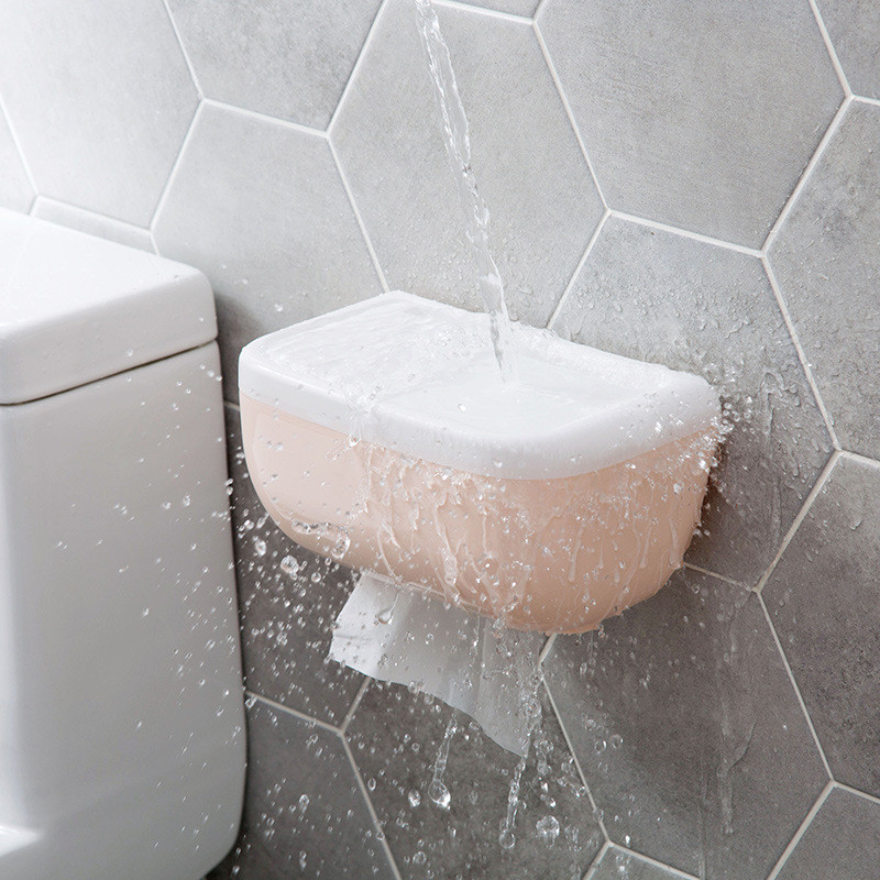 Sienas tualetes papīra turētājs Ūdensnecaurlaidīgs, biezs un izturīgs plauktu paliktnis Ruļļa papīra dvieļu turētājs Divslāņu uzglabāšanas kastes paplāte