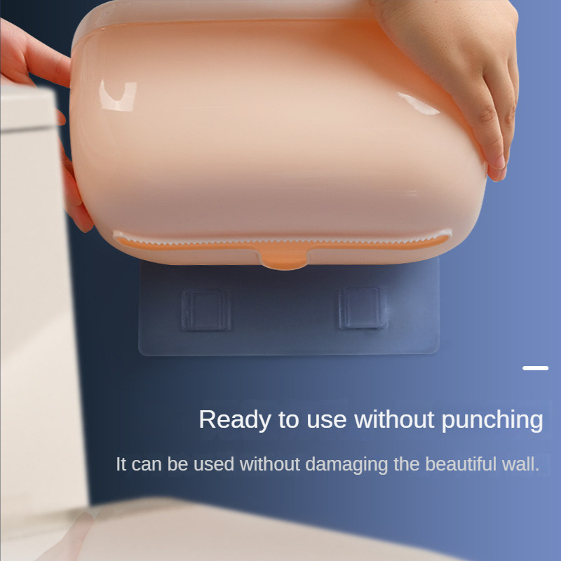 Sienas tualetes papīra turētājs Ūdensnecaurlaidīgs, biezs un izturīgs plauktu paliktnis Ruļļa papīra dvieļu turētājs Divslāņu uzglabāšanas kastes paplāte