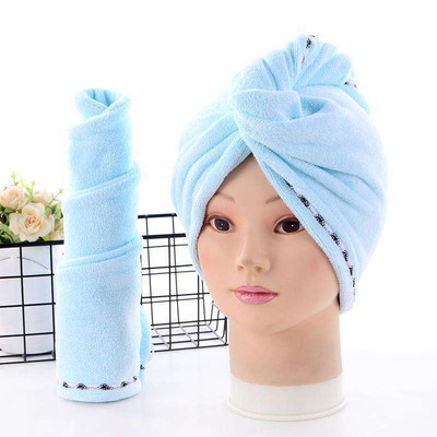 Žāvēšanas matu dvielis Dry Hair Cap Mikrošķiedras Matu Žāvēšanas Wrap Spēcīgs Ūdens Uzsūcējs Trīsstūris Dušas Cepure Noslaukot Matu Dvieļu rīks