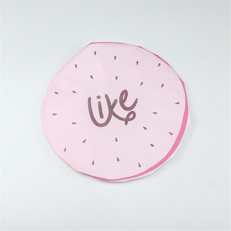 1 PC Cute Fruit Sleep Cap Sadzīves preces Atkārtoti lietojami sabiezināti ūdensizturīgi elastīgi galvas matu pārklāji Vannas istabas piederumi