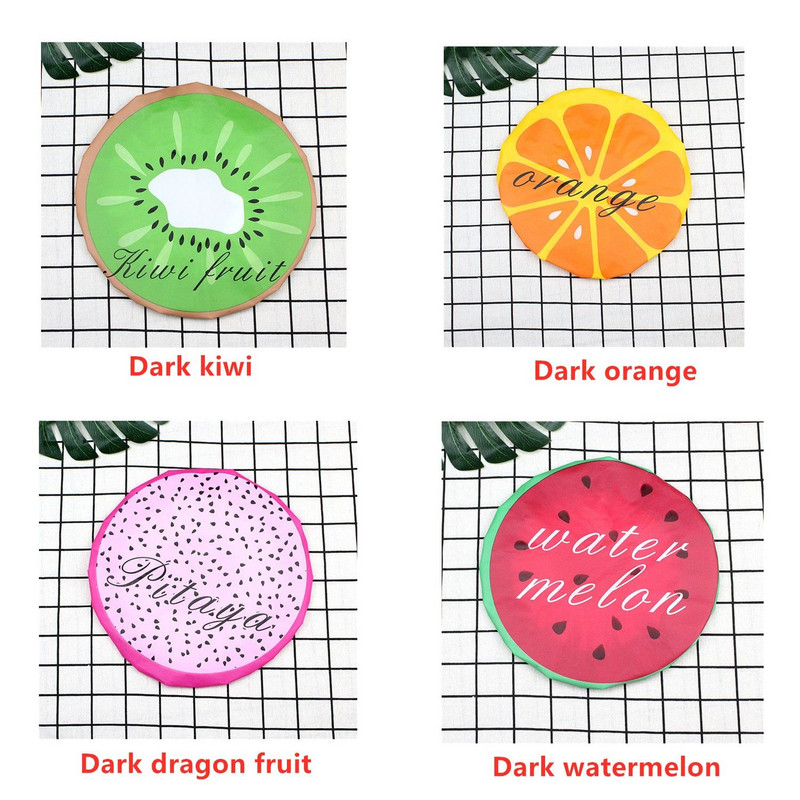 1 PC Cute Fruit Sleep Cap Sadzīves preces Atkārtoti lietojami sabiezināti ūdensizturīgi elastīgi galvas matu pārklāji Vannas istabas piederumi