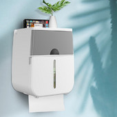 Vannas istabas audu uzglabāšanas kaste Sienas stiprinājums Ūdensnecaurlaidīgs tualetes papīra turētājs Divslāņu mājas piederumi bez perforatora tualetes piederumi