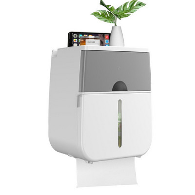 Vannas istabas audu uzglabāšanas kaste Sienas stiprinājums Ūdensnecaurlaidīgs tualetes papīra turētājs Divslāņu mājas piederumi bez perforatora tualetes piederumi