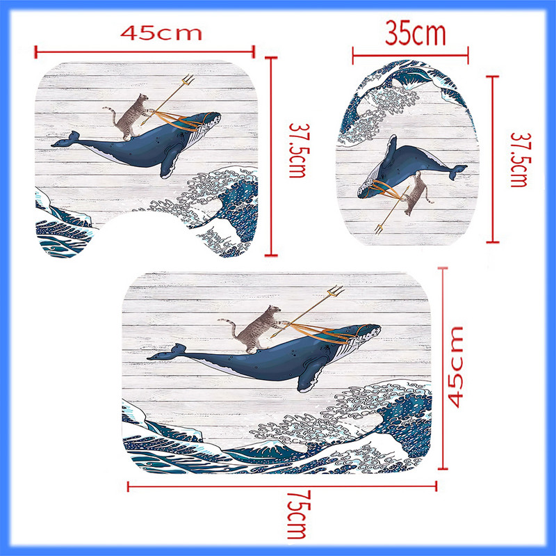 3gab Luksusa melna zelta dušas vannas istabas paklājs, neslīdošs paklājs, moderna marmora tualetes sēdekļa lūpu pārklājs vannas istabas interjera aksesuāri