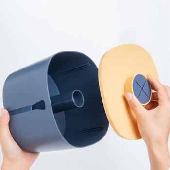 Скандинавски самозалепващ се държач за руло тоалетна хартия, монтиран на стена, водоустойчива кутия за съхранение на тъкани, органайзер за кърпи за лице за баня