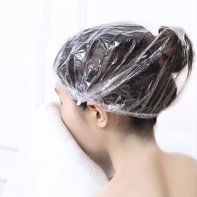 50/100 tk ühekordselt kasutatav dušikork PE elastsed veekindlad mütsid hotelli kodu dušš vannis dušikorgid ilusalong värvimine juustele läbipaistev kork