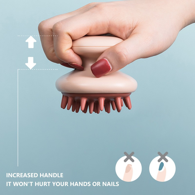 Silikona galvas ķermeņa galvas masāžas birste šampūns birste šampūns ķemme duša ūdens suka matu vanna SPA satveriet galvu blaugznu birste