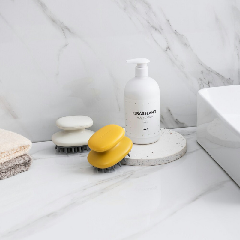 Silikona galvas ķermeņa galvas masāžas birste šampūns birste šampūns ķemme duša ūdens suka matu vanna SPA satveriet galvu blaugznu birste