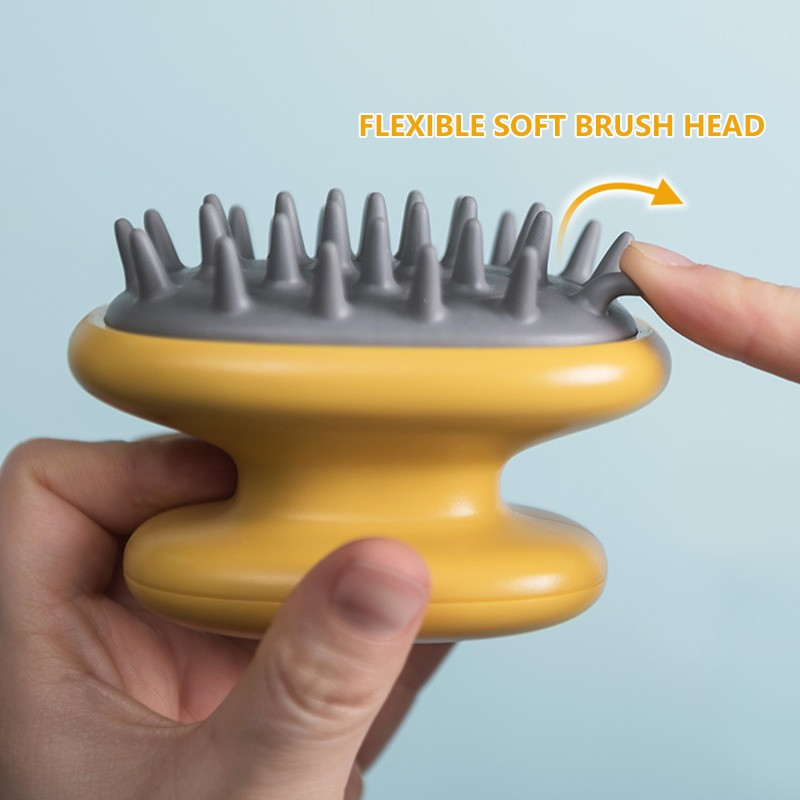 Silikona galvas ķermeņa galvas masāžas birste šampūns birste šampūns ķemme duša ūdens suka matu vanna SPA satveriet galvu blaugznu birste