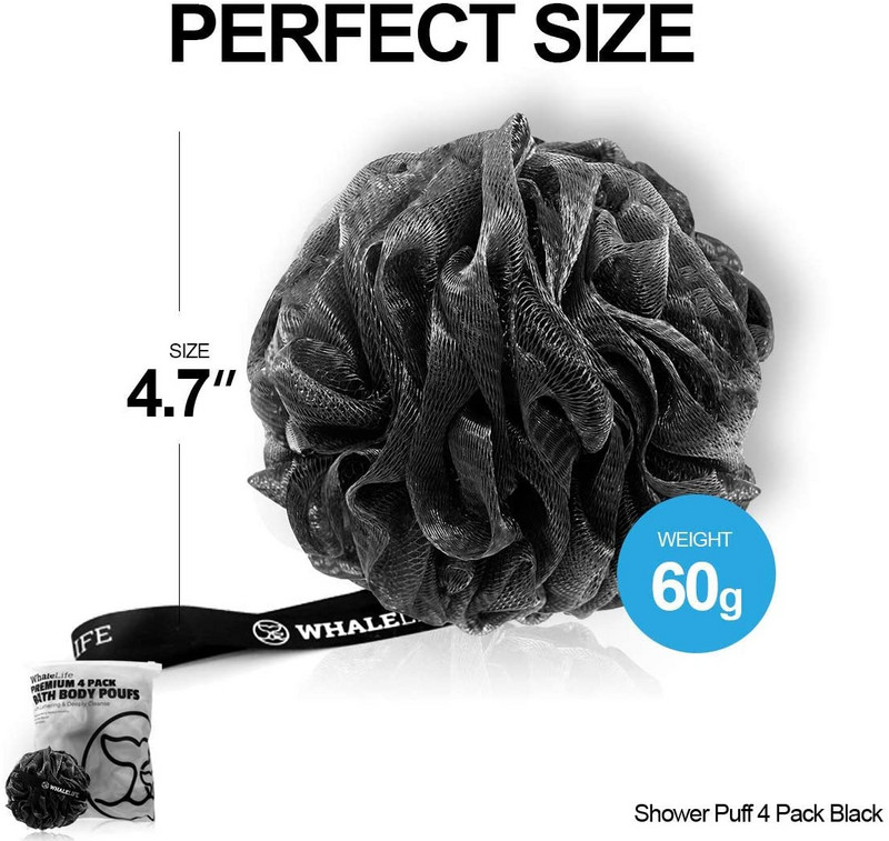 Soft Shower Puff Bath Sponge dušas lufas Pouf Ball kokogļu sieta ķermeņa skruberis eksfoliators ķermeņa mazgāšanai vannas istabas piederumiem