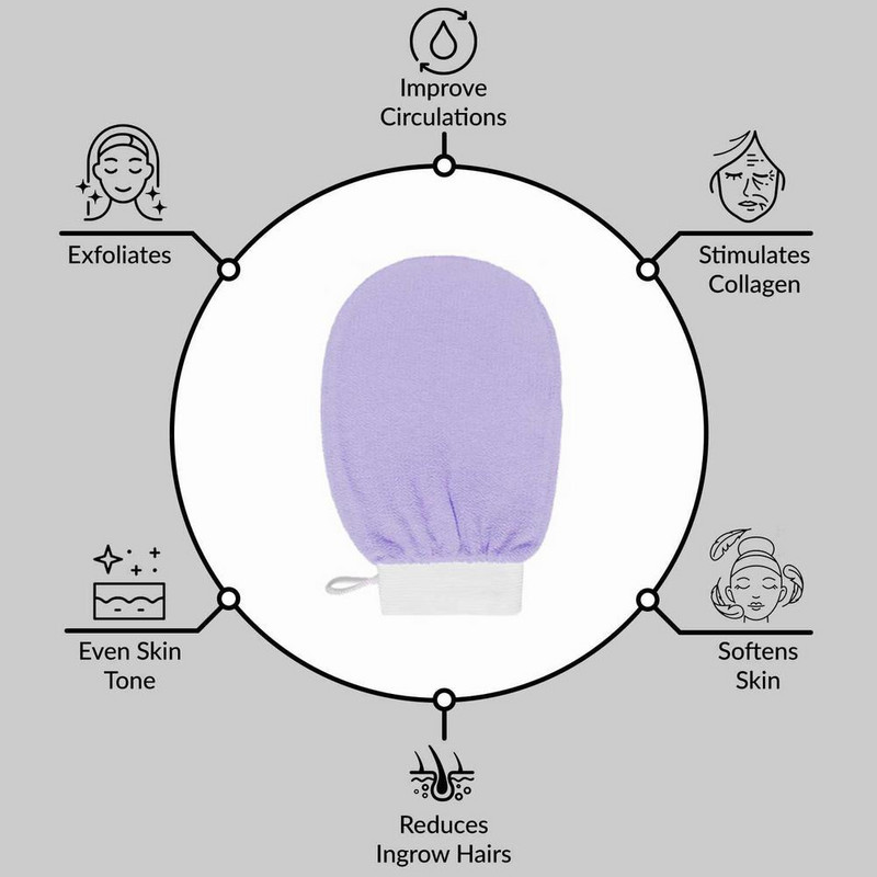 1/2 db Ouble Sided Hammam Scrub Glove Bath Magic Peeling Glove Body Scrub Facial Exfoliate Mitt Home Peeling Glove törölköző