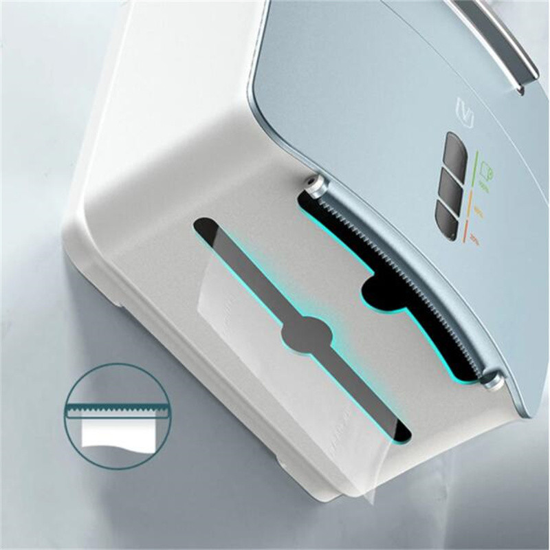 Papīra dvieļu dozators tualetes papīra turētājs ūdensnecaurlaidīgs auduma kastīte, sienas plastmasas stiprinājums uzglabāšanas plaukts, plastmasas vannas istabas izstrādājums