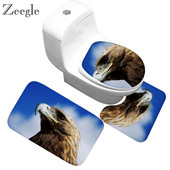 Zeegle trükitud vannimati vaip vannitoa tualettruumi jaoks duširuumi vannivaip Memory Foam vannitoa vannimati komplekt WC vannitoa vaip