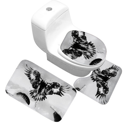 Zeegle trükitud vannimati vaip vannitoa tualettruumi jaoks duširuumi vannivaip Memory Foam vannitoa vannimati komplekt WC vannitoa vaip