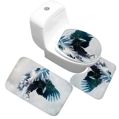 Zeegle trükitud vannimati vaip vannitoa tualettruumi jaoks duširuumi vannivaip Memory Foam vannitoa vannimati komplekt WC vannitoa vaip