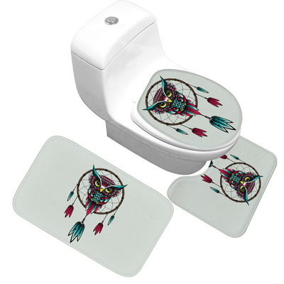 Zeegle trükitud vannimati vaip vannitoa tualettruumi jaoks duširuumi vannivaip Memory Foam vannitoa vannimati komplekt WC vannitoa vaip