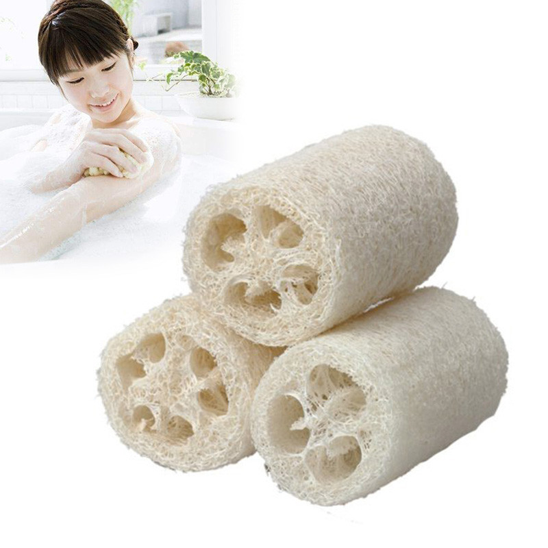 3 gab. Luffa Sponge masāžas sūklis noņemšanai atmirušās ādas kopšanas līdzeklis Loofa Nature Organic Spa pīlinga skruberis ķermeņa mazgāšanai