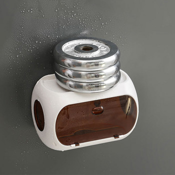 Държачи за тоалетна хартия Водоустойчиви прахоустойчиви Творчески мултифункционален перфоратор Кутия за съхранение на кърпички, монтирана на стена Аксесоар за баня