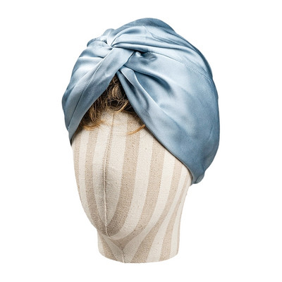 100 Mulberry Silk Turban Bonnets Sievietēm Twisted Sleeping Night Cap 19 Momme Pure Silk Hair Wrap Cap Forly Ladies Headwrap