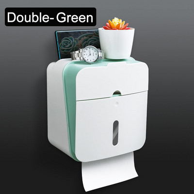 Tualetes salvešu kaste, perforēta, brīva sienas stiprināma rullopapīra futrālis, ūdensnecaurlaidīgs vannas istabas plaukts pie sienas stiprināms virtuves glabāšanas turētājs
