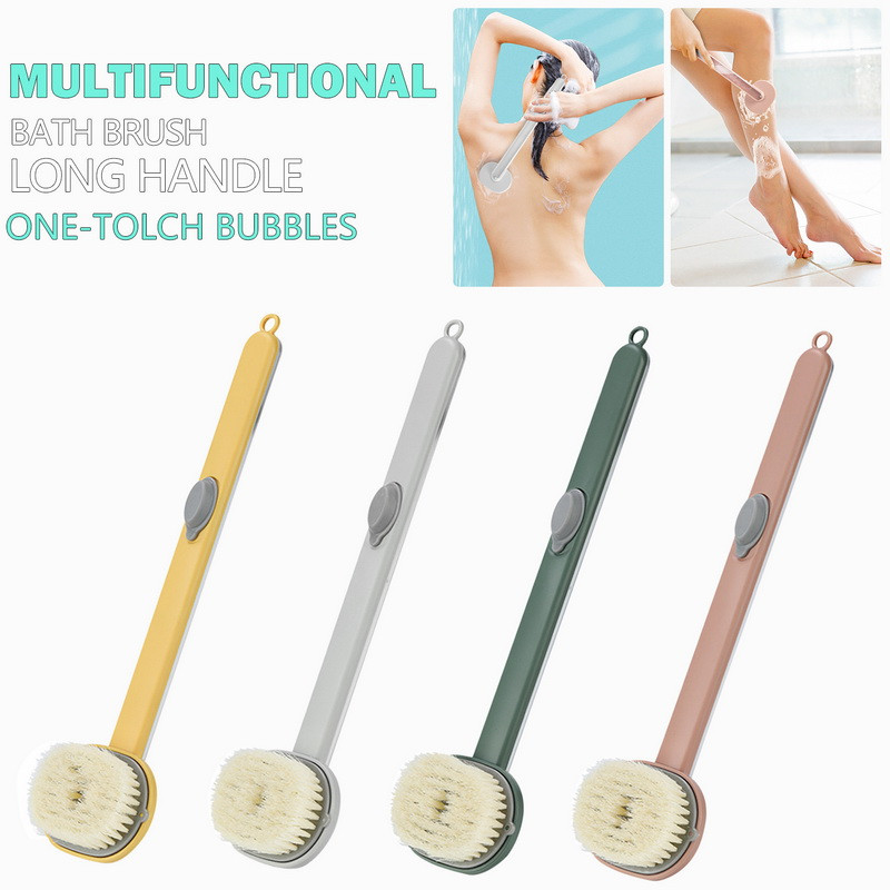 Μακριά λαβή βούρτσα μπάνιου Μαλακή απολέπιση μαλλιών Καθαρισμός σώματος Μπάνιο τριβής πλάτης Βούρτσα μασάζ Ντους SPA Αξεσουάρ μπάνιου με αφρό