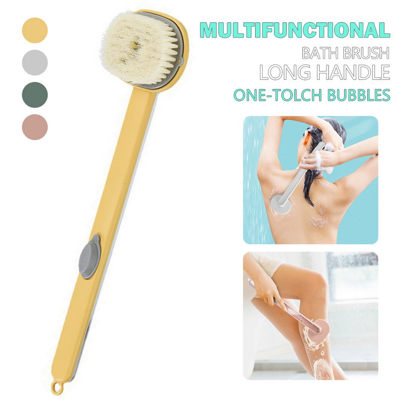 Μακριά λαβή βούρτσα μπάνιου Μαλακή απολέπιση μαλλιών Καθαρισμός σώματος Μπάνιο τριβής πλάτης Βούρτσα μασάζ Ντους SPA Αξεσουάρ μπάνιου με αφρό