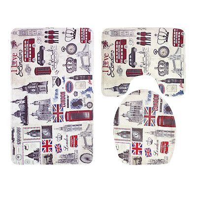 Zeegle 3 kom/set Prostirka za kupaonicu Upijajuće podne prostirke za kupaonicu Prostirke za kupaonicu Neklizajući tepih Kupaonska prostirka za noge Komplet kupaonskih prostirača WC prostirke