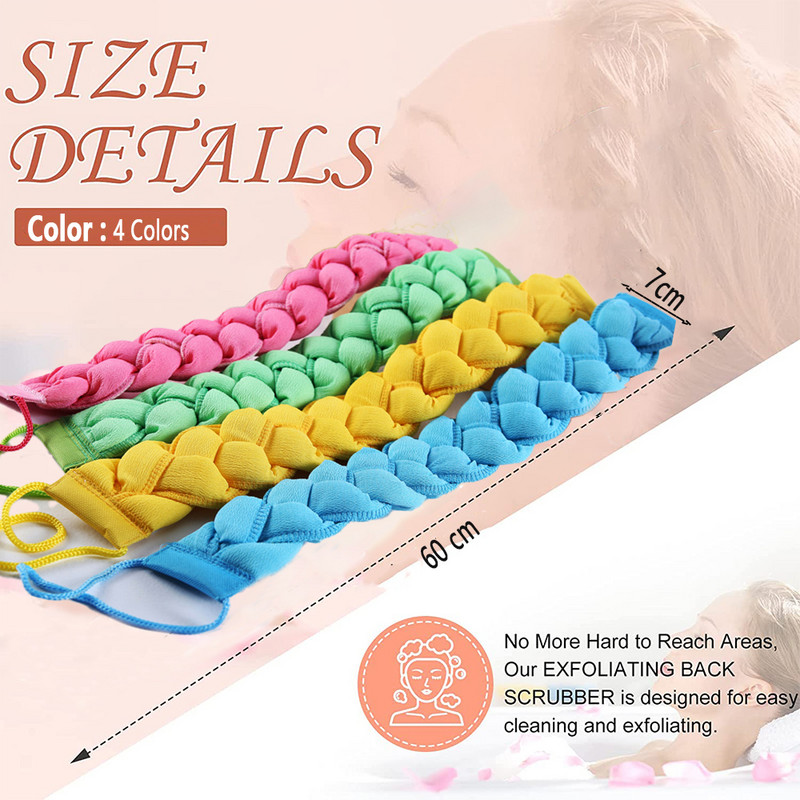 Pilna pārklājuma pīlinga mazgāšanas siksna salvete dušas birstes josta muguras skrubis pīlings ādas tīrītājs mirušās ādas noņemšanas līdzeklis peldēšanai