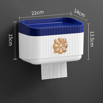 Многофункционална разглобяема кутия за тоалетна хартия, монтирана на стена Водоустойчива кутия за кърпички Горен държач за съхранение Кутии за органайзери за баня