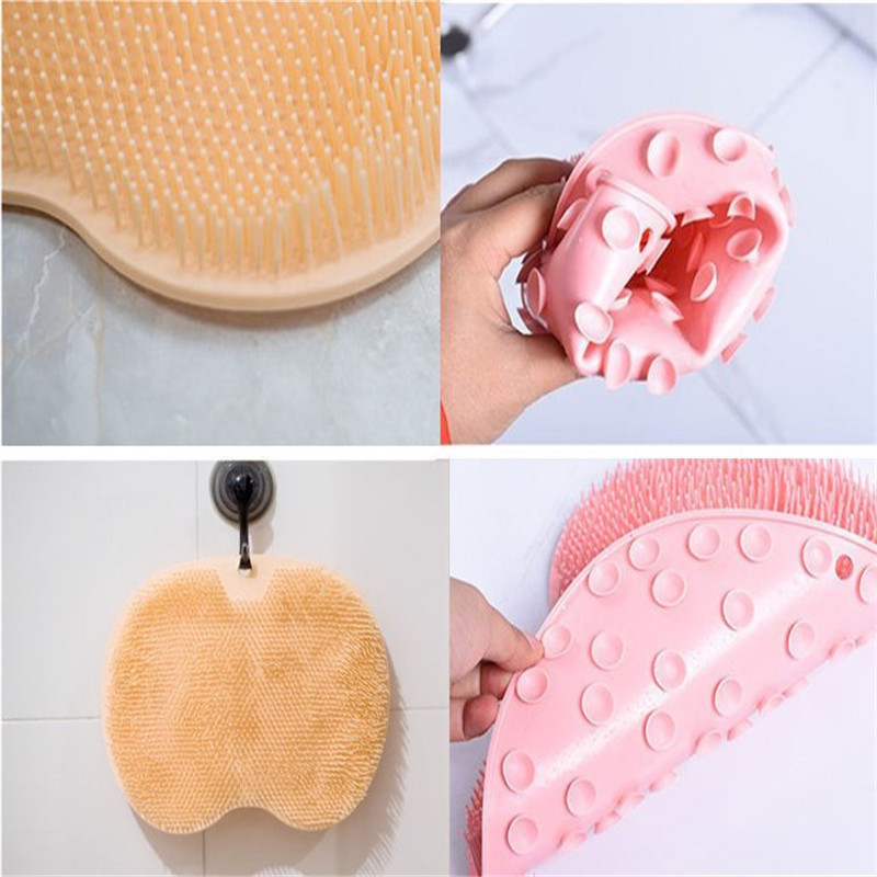 Atkārtoti lietojams dušas muguras skrāpis tīrīšanas birste pēdu mazgāšanas paklājs Daudzfunkcionāls piesūceknis sienas paklājiņš Berzes pēdas rokas ķermeņa peldēšanas piederumi