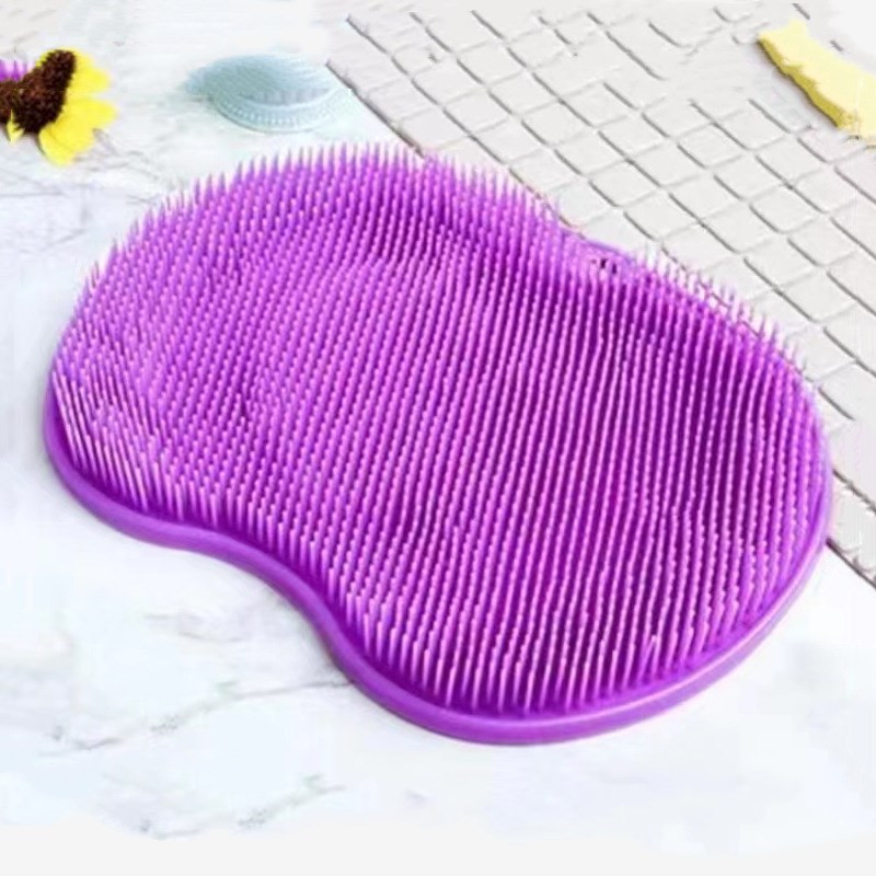 Atkārtoti lietojams dušas muguras skrāpis tīrīšanas birste pēdu mazgāšanas paklājs Daudzfunkcionāls piesūceknis sienas paklājiņš Berzes pēdas rokas ķermeņa peldēšanas piederumi