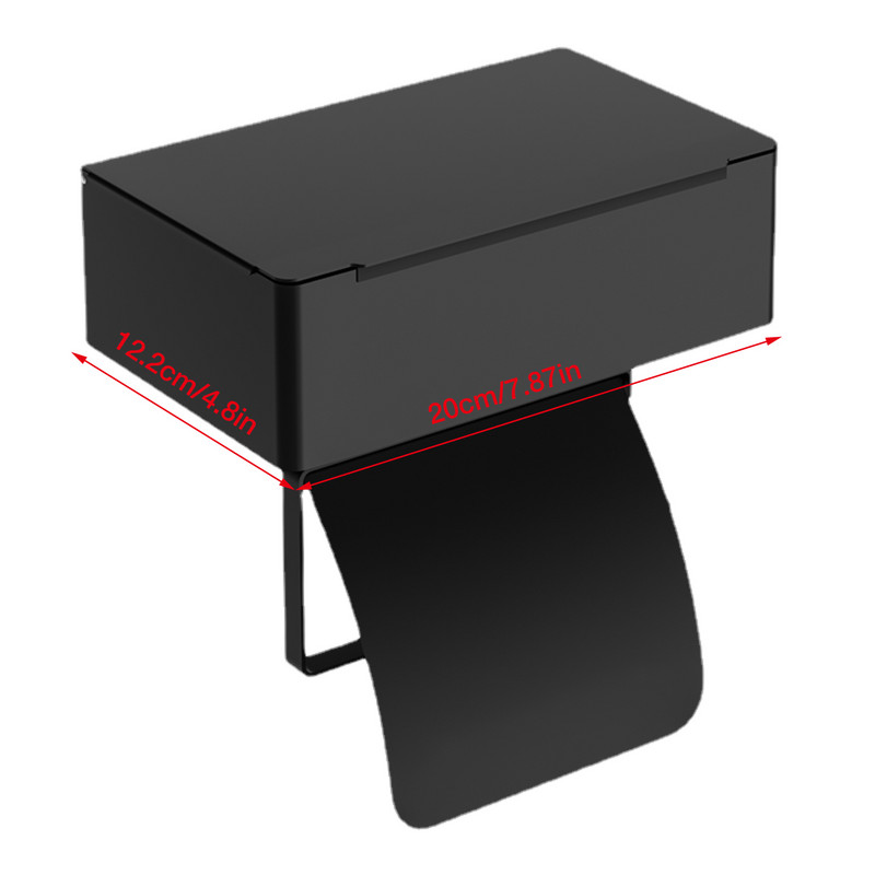 Držač role toaletnog papira s policom Držač toaletnog papira bez bušenja s kutijom za vlažne maramice Držač toaletnog papira za kupaonicu