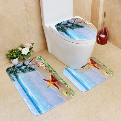 Kupaonska prostirka za kupaonicu Flanelski tepih za kupaonicu Neklizajuća WC podloga Poklopac za WC školjku Podloga za kupaonicu Upijajuća prostirka za tuširanje