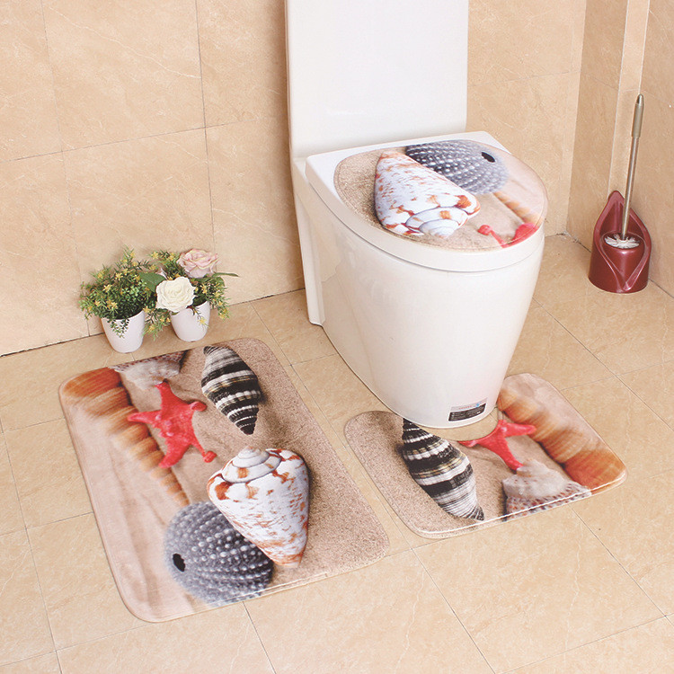 Kupaonska prostirka za kupaonicu Flanelski tepih za kupaonicu Neklizajuća WC podloga Poklopac za WC školjku Podloga za kupaonicu Upijajuća prostirka za tuširanje