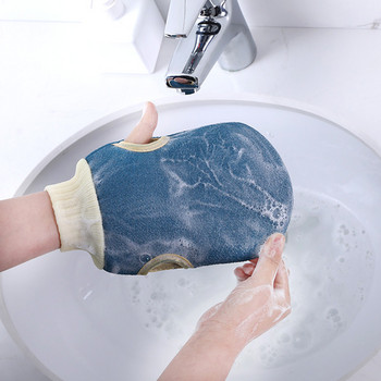 Shower Spa Exfoliator Γάντια μπάνιου δύο όψεων Απολέπιση σώματος καθαρισμού σώματος Mitt Rub Washcloth Scrubber σώματος Γάντια για πετσέτες